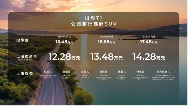 公路旅行越野SUV，捷途山海T1 15.48万起重磅上市